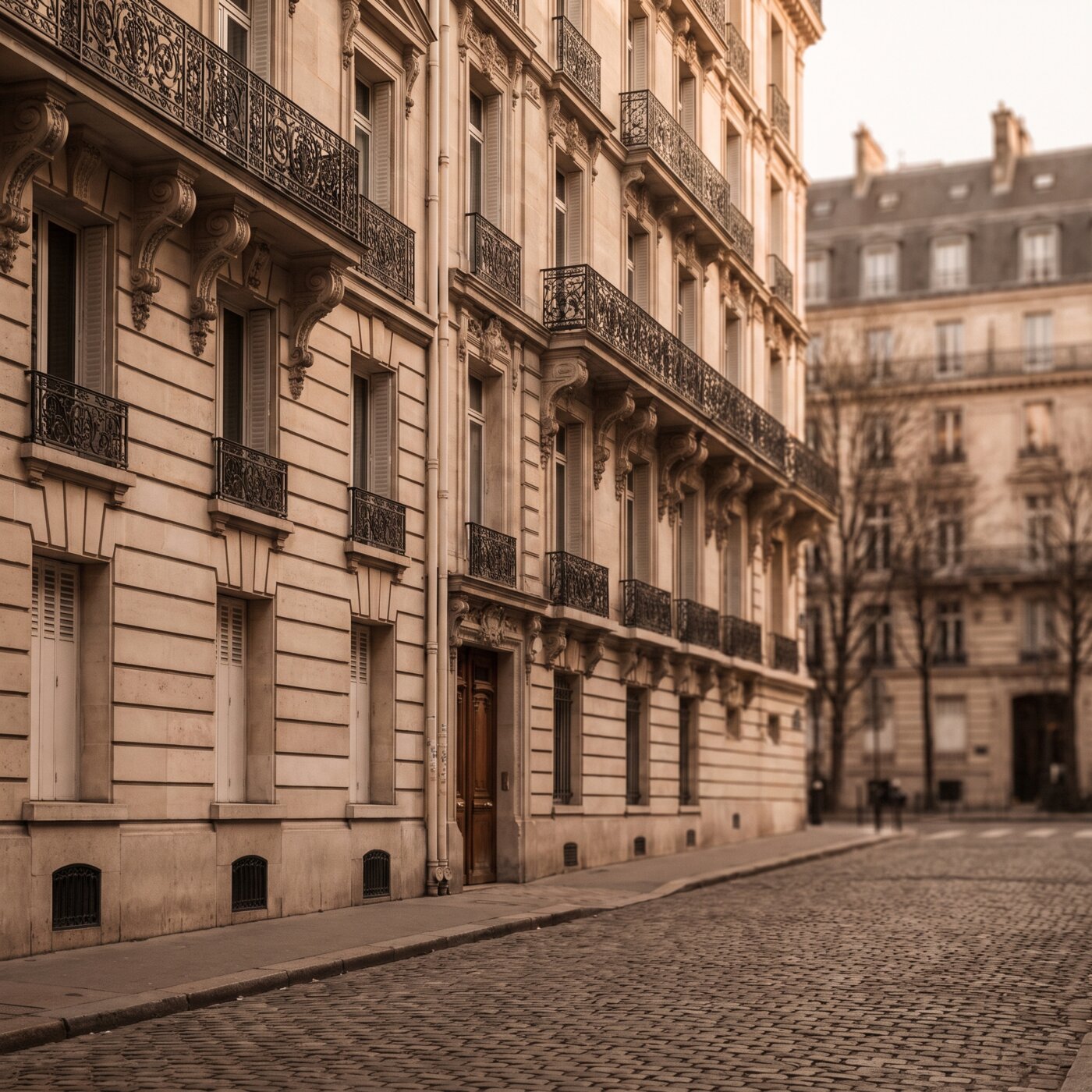 Rue haussmannienne à Paris